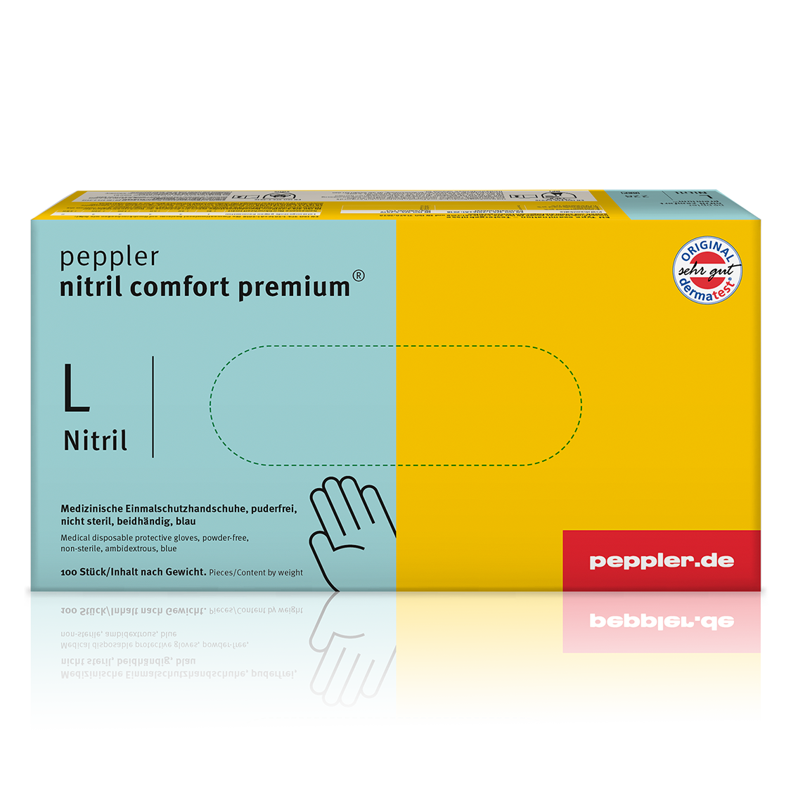 Gratis Muster | peppler nitril comfort premium® blue | Nitrilhandschuh