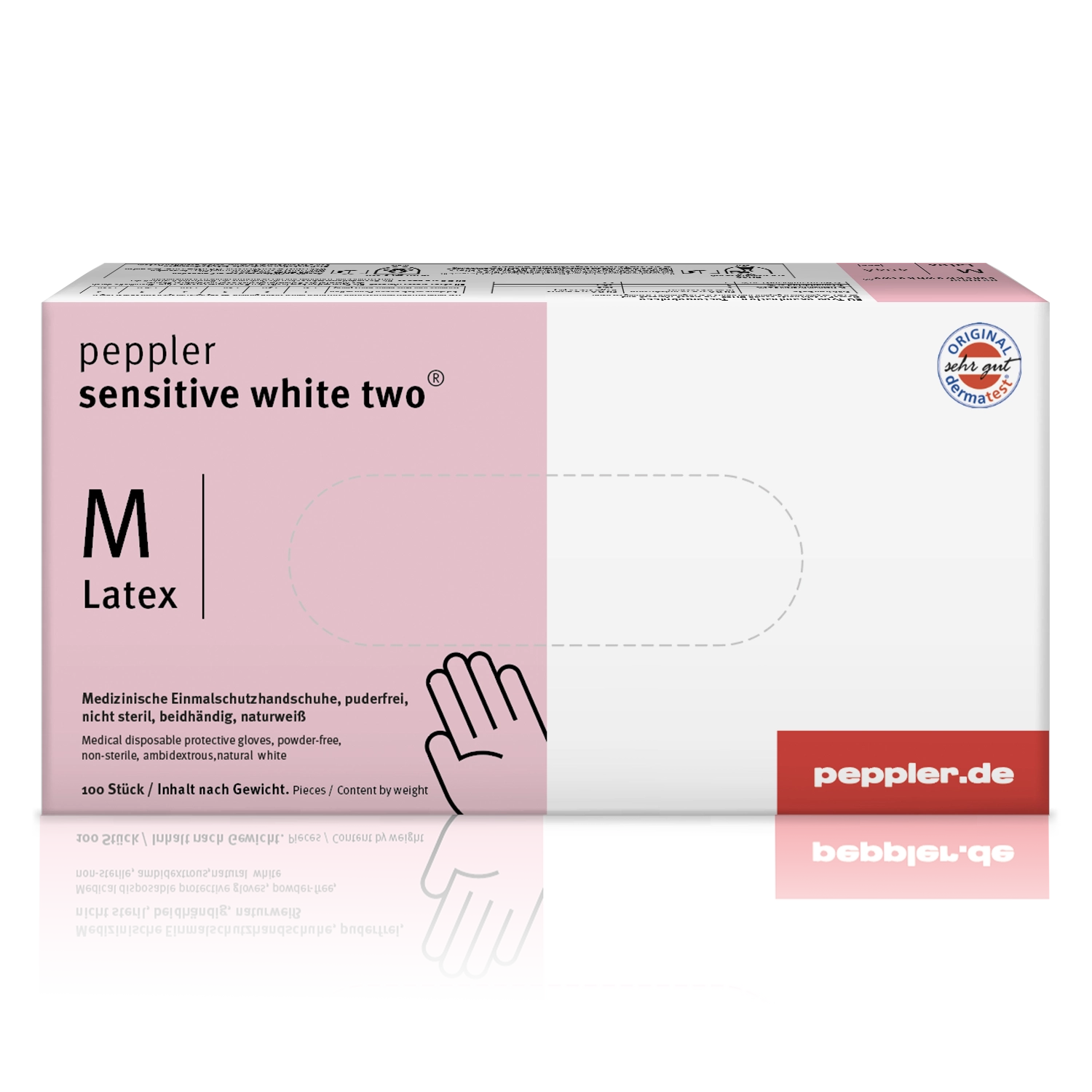 Gratis Muster | peppler sensitive white two® | Latexhandschuh