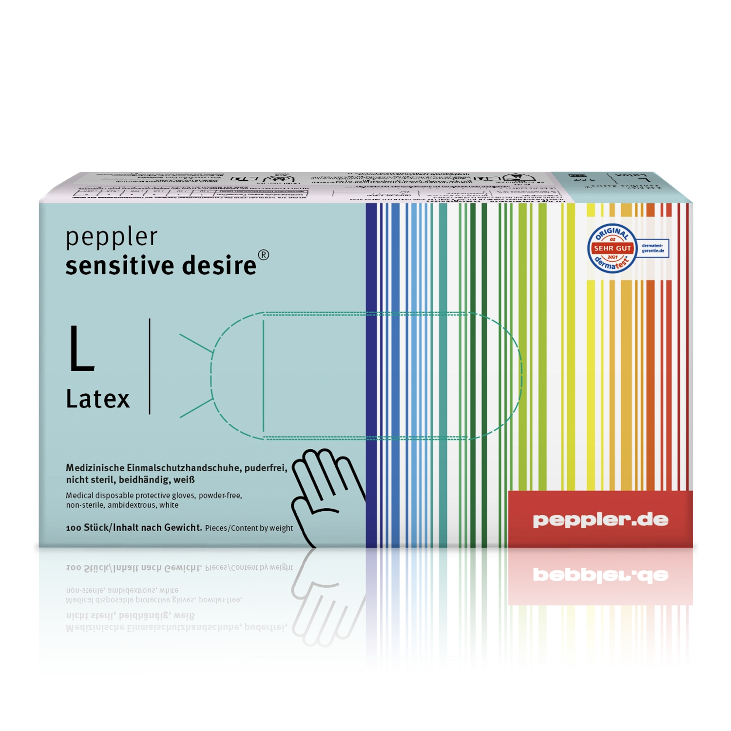 peppler sensitive desire® | Latexhandschuh | Handschuhbox | Größe L