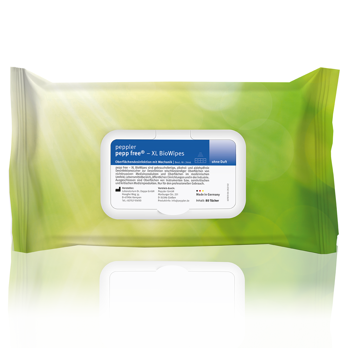 pepp free® XL Bio Wipes | Desinfektionstücher