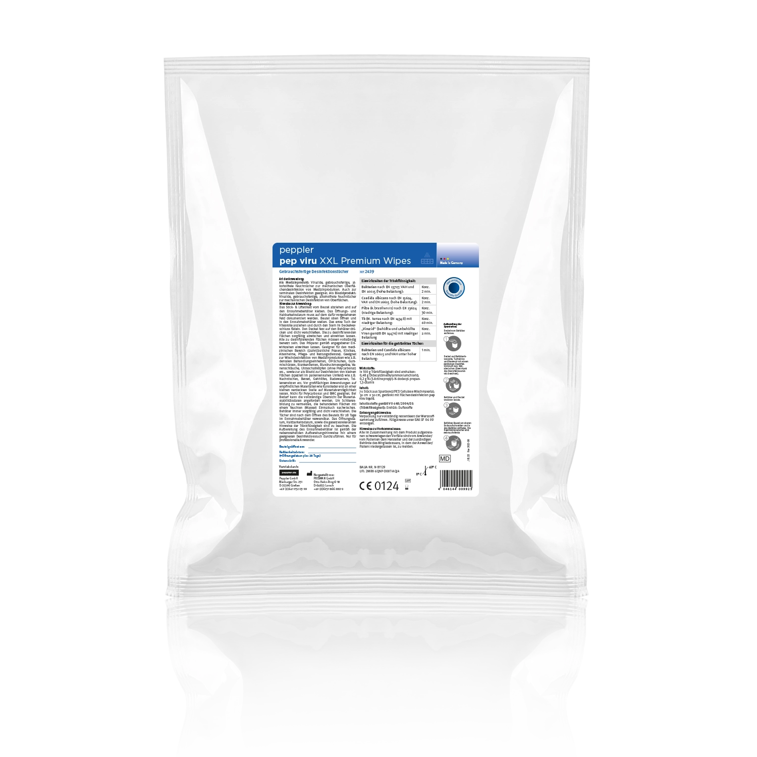 pep viru® XXL Wipes | Desinfektionstücher