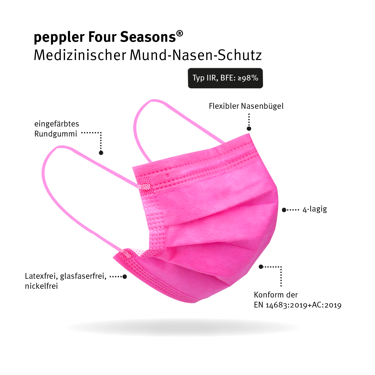  peppler four seasons ® | Mund-Nasen-Schutz | pink