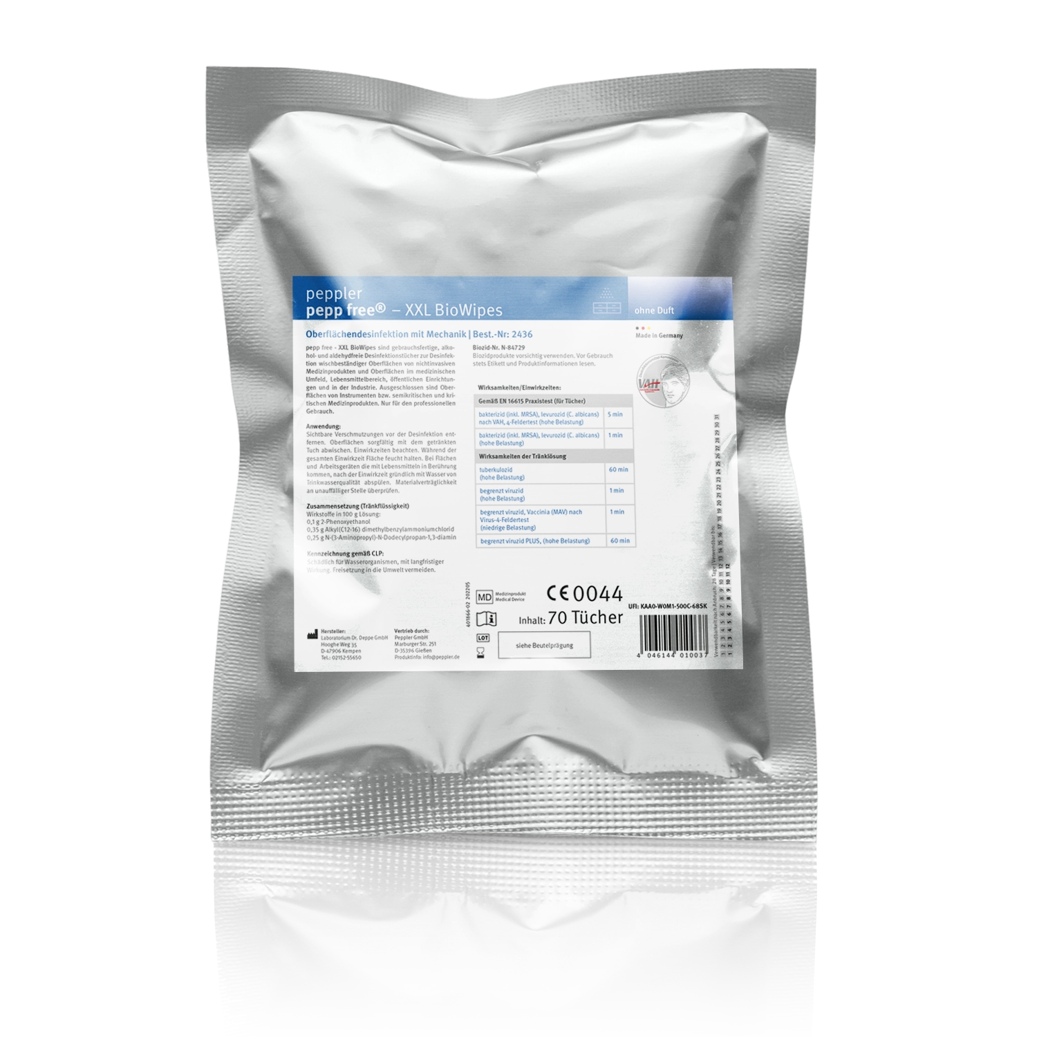 pepp free® XXL Wipes | Desinfektionstücher