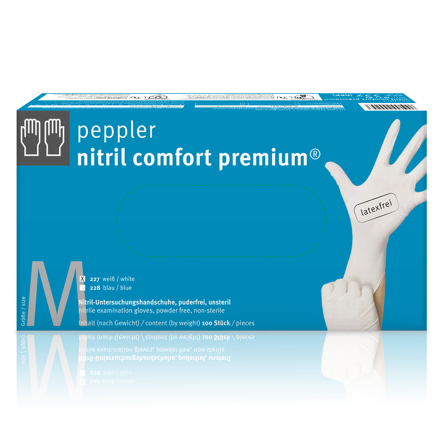 Gratis Muster | peppler nitril comfort premium® white | Nitrilhandschuh