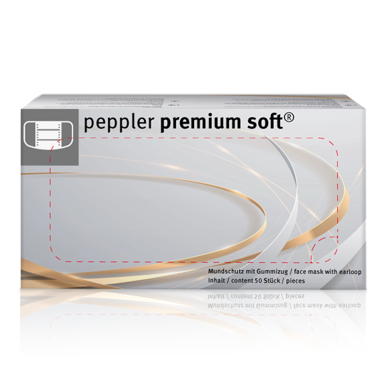 peppler premium soft® | Mund-Nasen-Schutz | mit Schlaufengummi | Verpackung