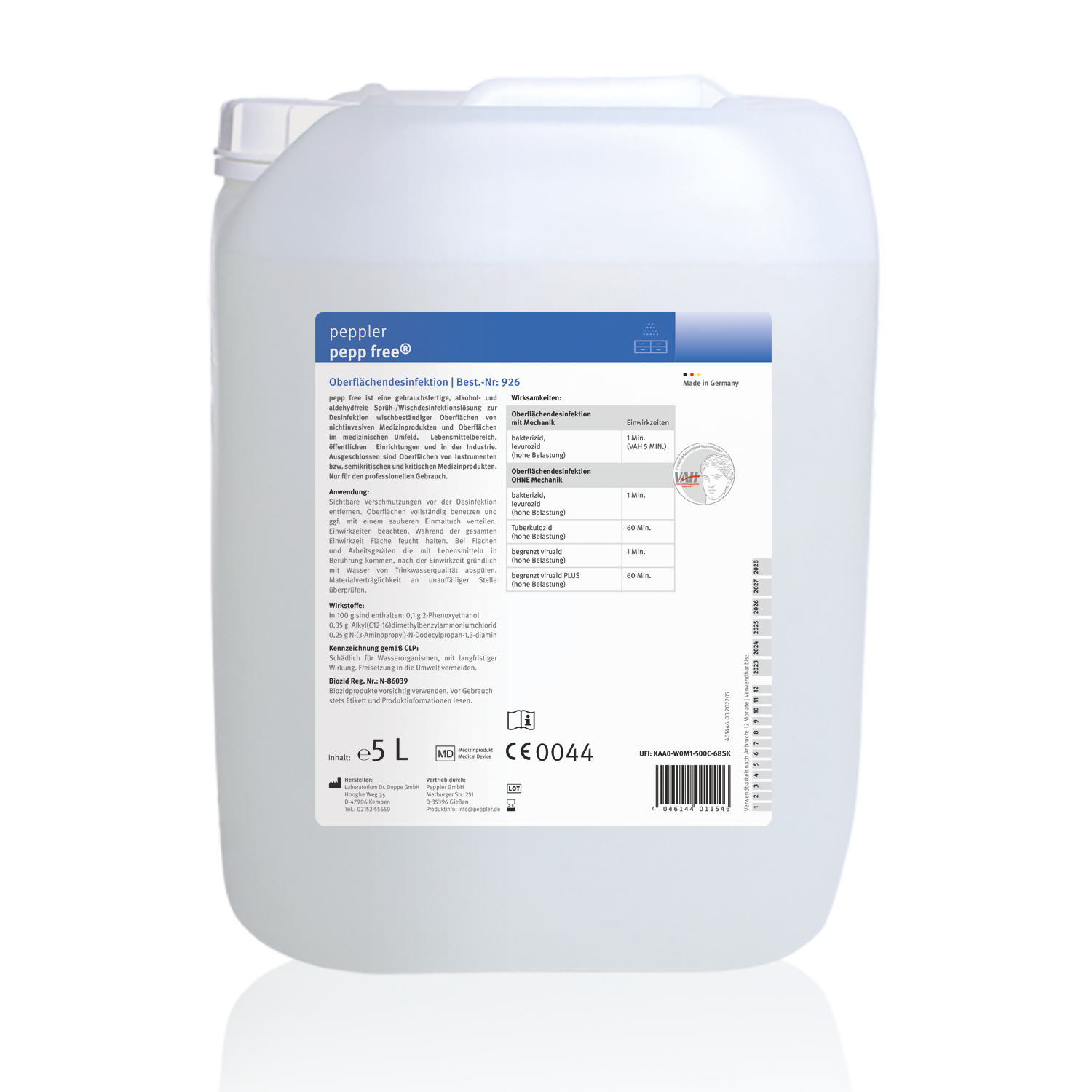 pepp free® | Oberflächendesinfektion