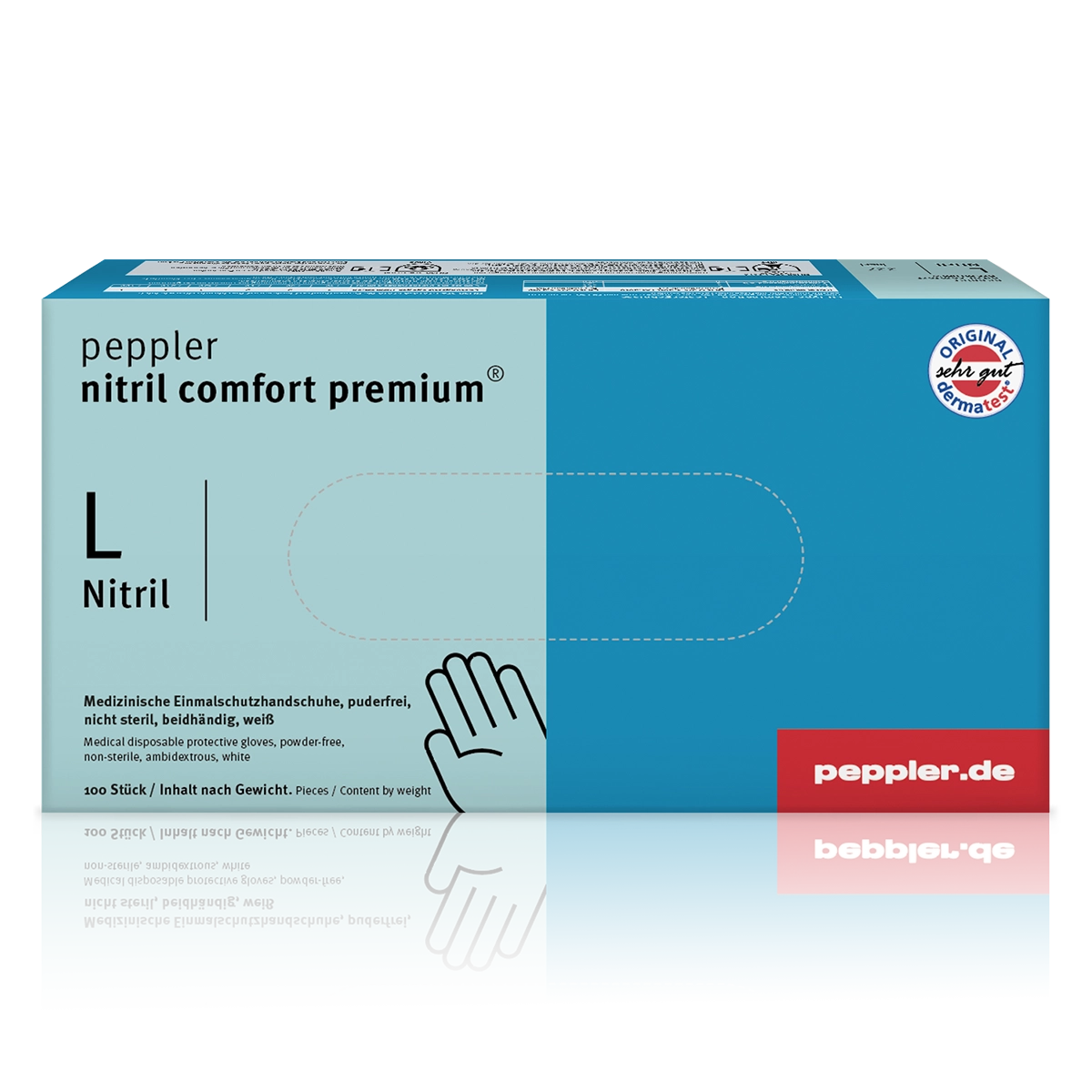 Gratis Muster | peppler nitril comfort premium® white | Nitrilhandschuh