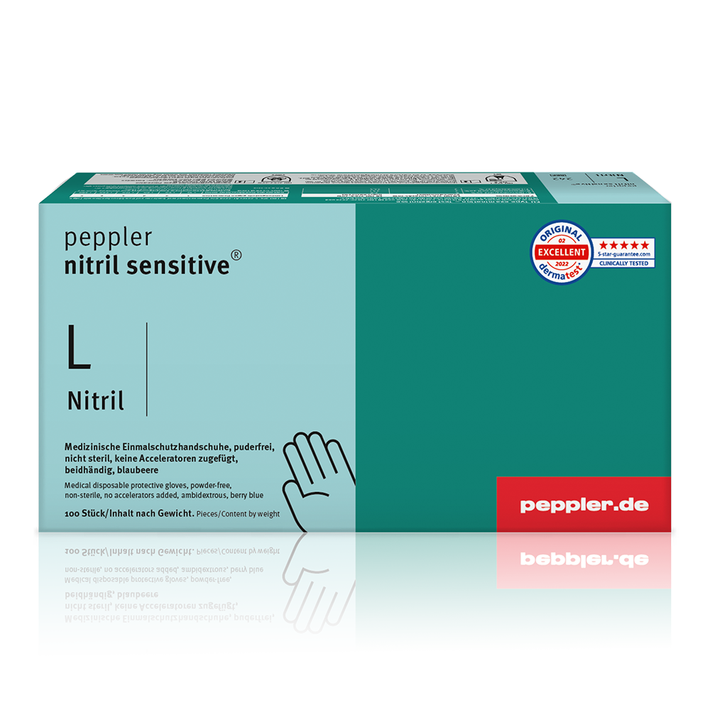 Gratis Muster | peppler nitril sensitive ® | Nitrilhandschuh | L