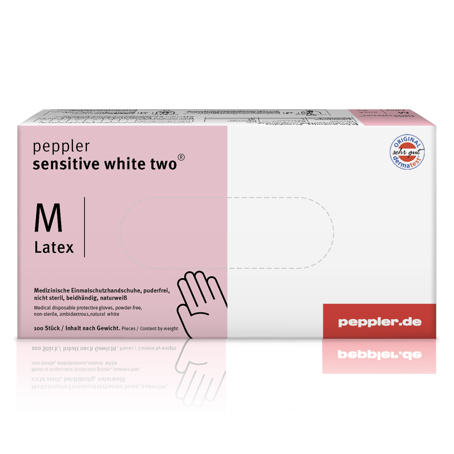 Gratis Muster | peppler sensitive white two® | Latexhandschuh