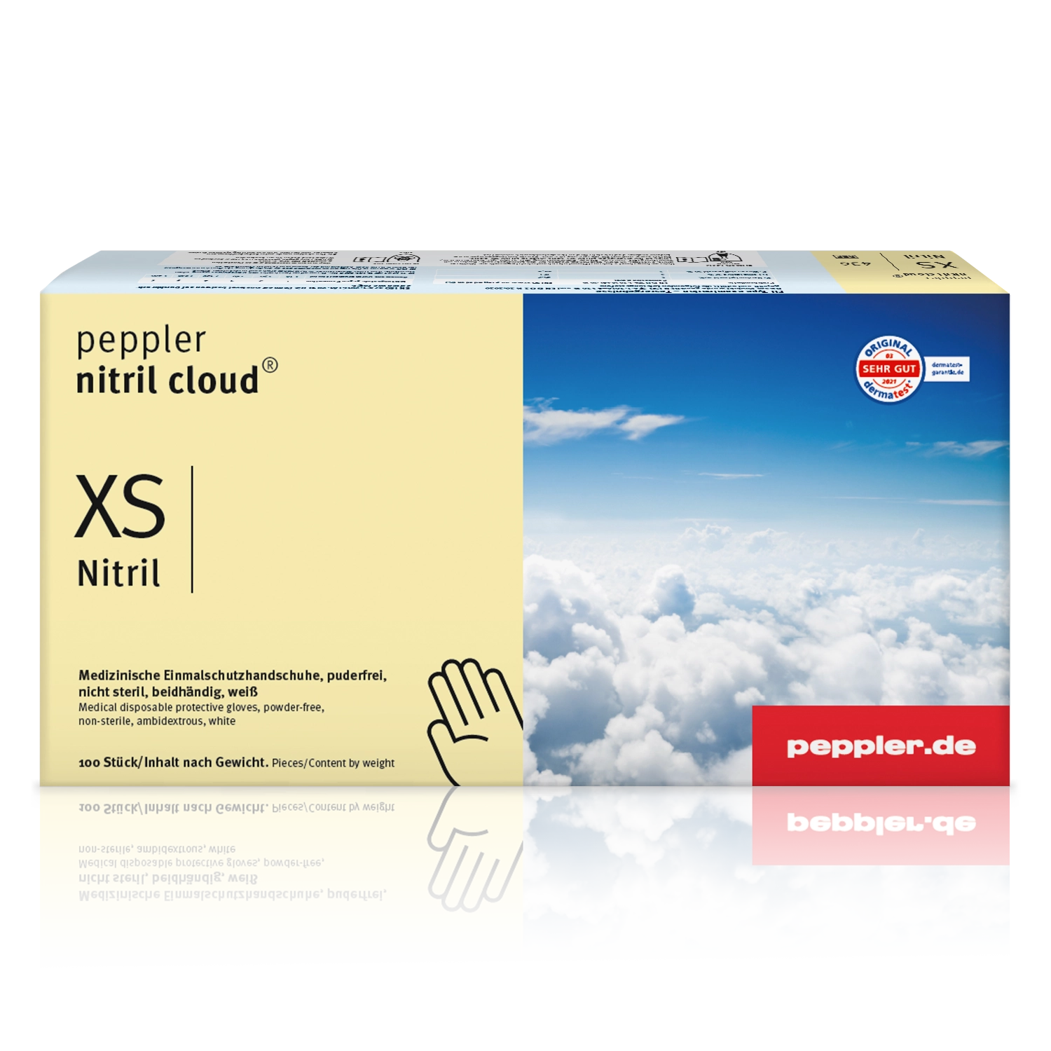 peppler nitril cloud ® | Nitrilhandschuh | Größe XS | Handschuhbox