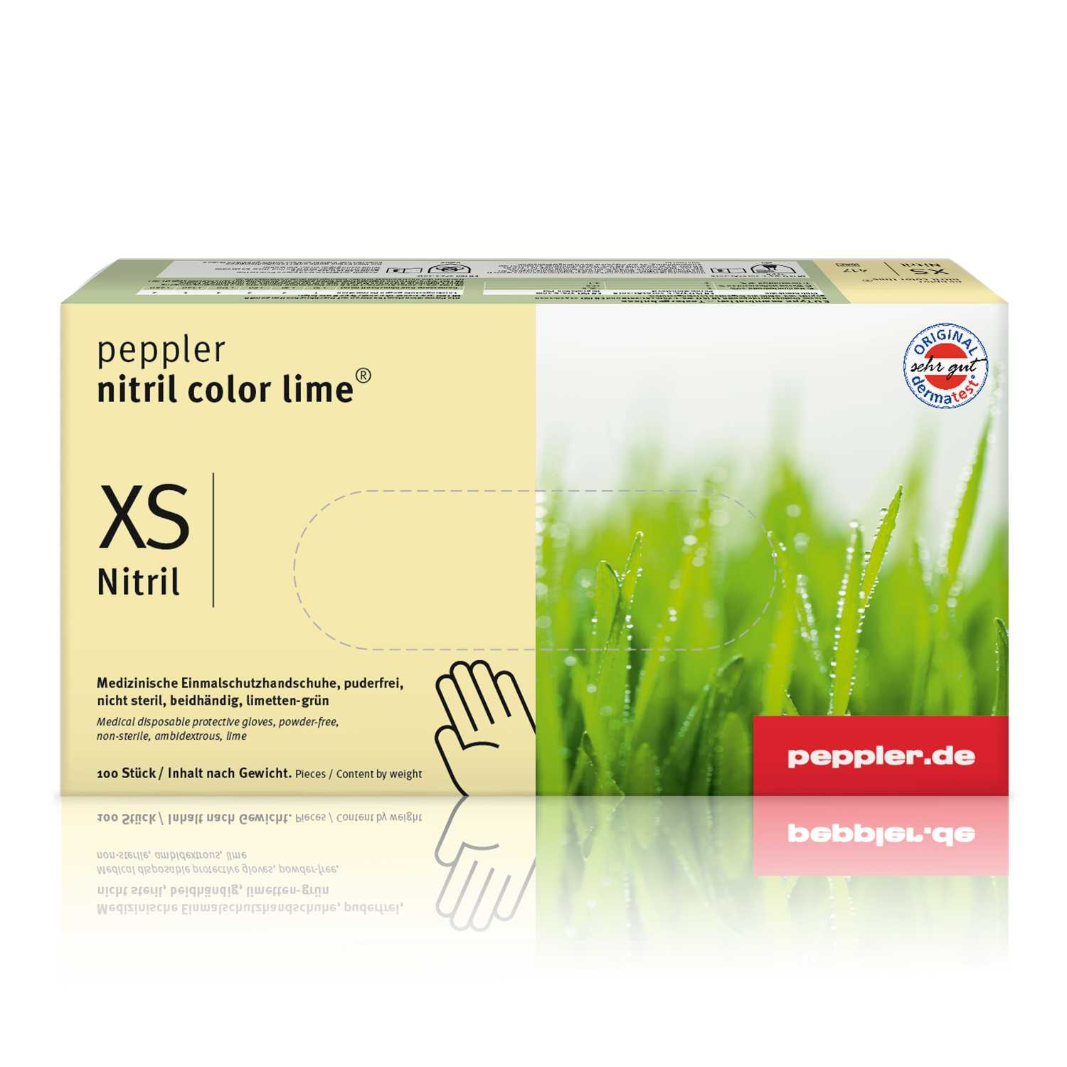 peppler nitril color lime® | Nitrilhandschuh