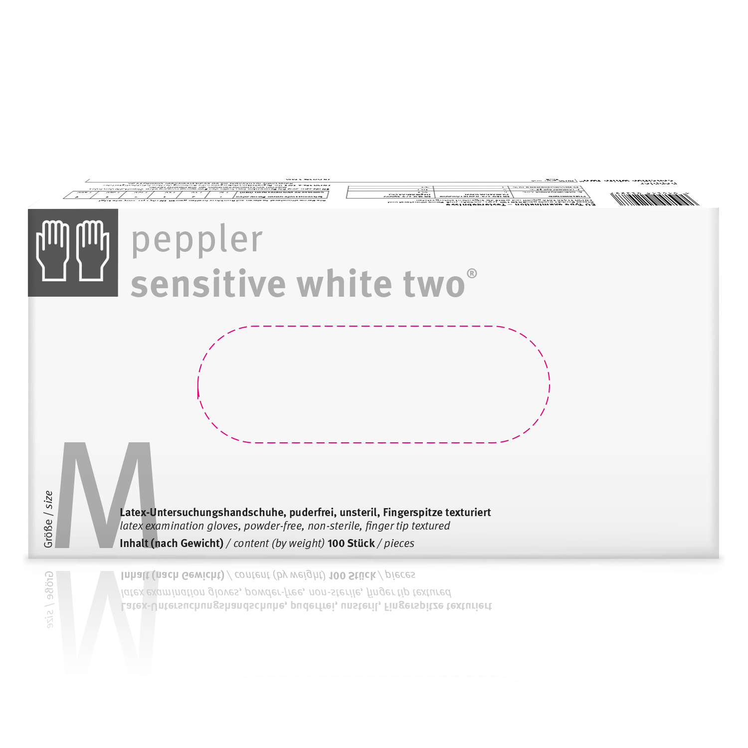 Gratis Muster | peppler sensitive white two® | Latexhandschuh