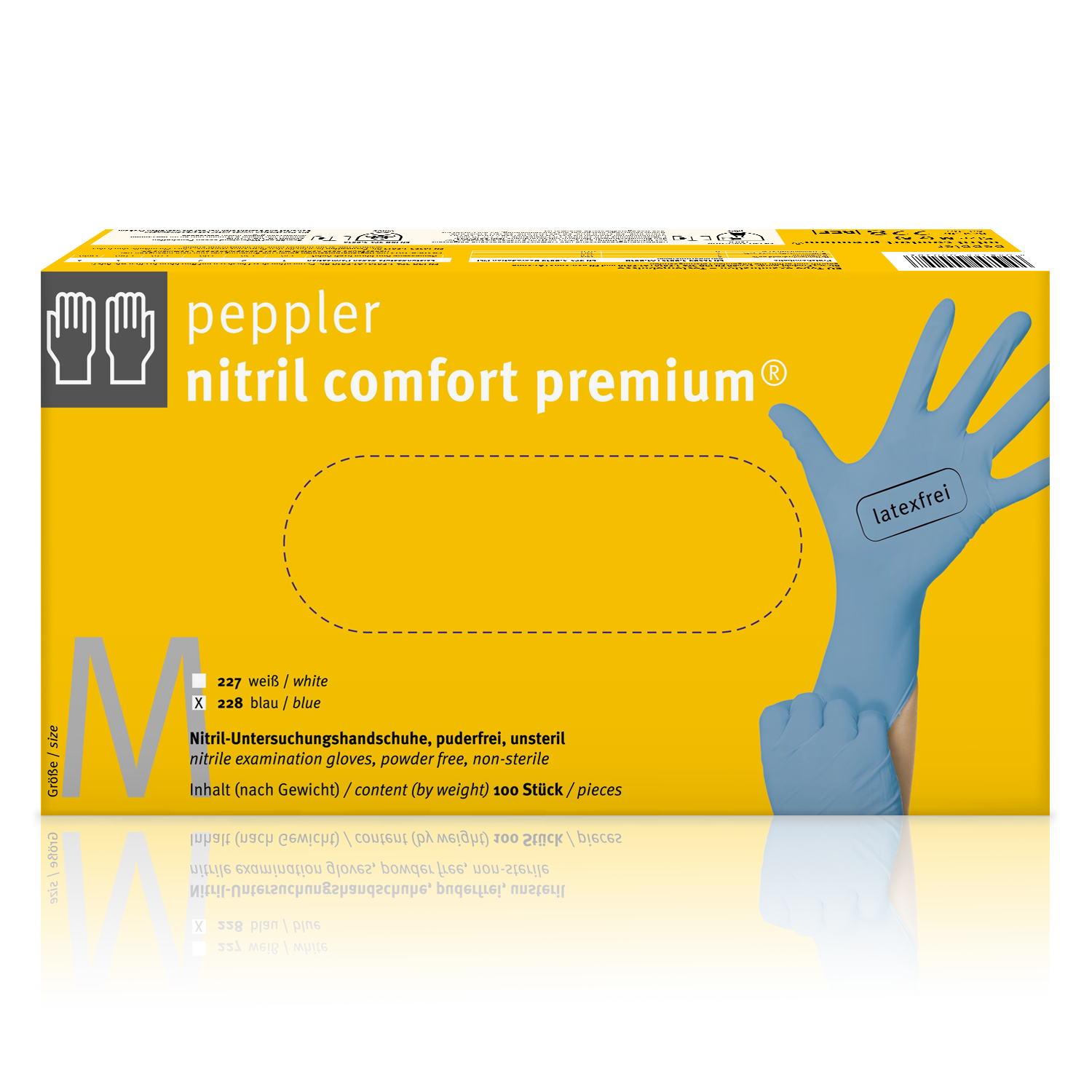 Gratis Muster | peppler nitril comfort premium® blue | Nitrilhandschuh