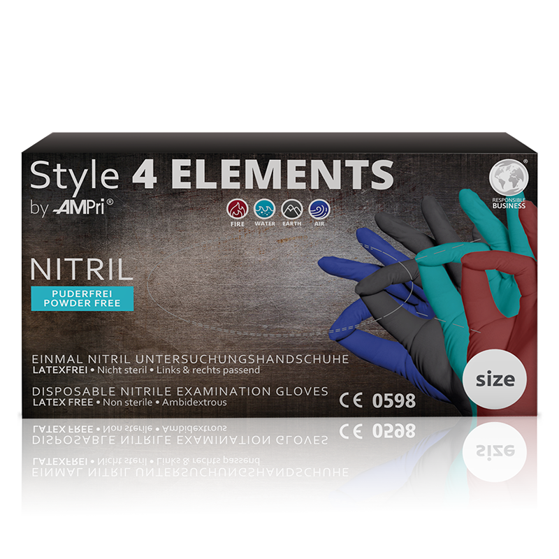 Nitril Style 4-Elements| Nitrilhandschuh | vier Farben