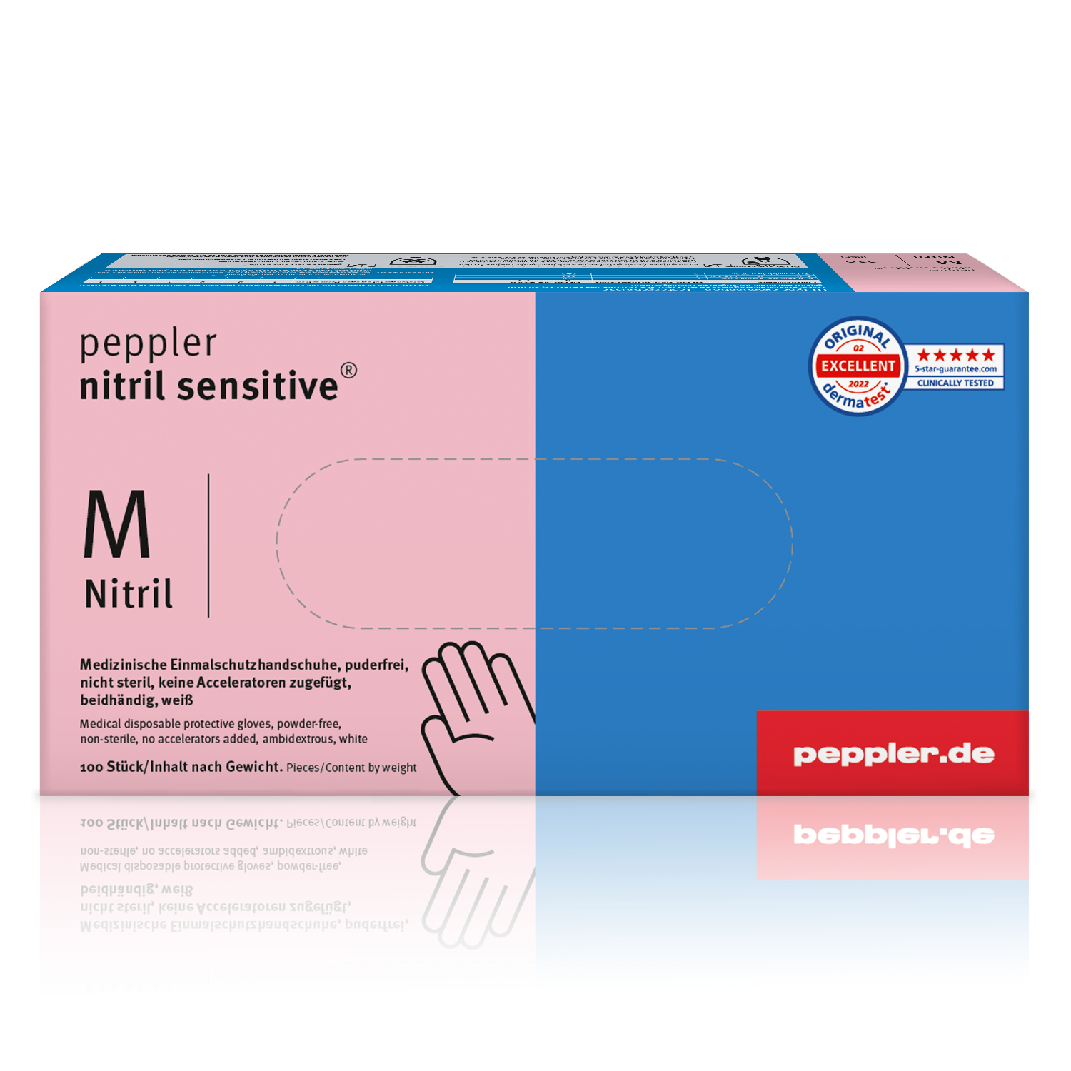 Gratis Muster | peppler nitril sensitive® white | Nitrilhandschuh